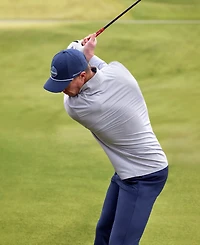 Pga Tour Men's Feeder Stripe Mock-Neck Golf Shirt