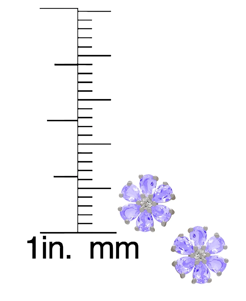 Macy's 2-Piece Garnet (3.93 ct. t.w.) & Amethyst (3.90 Flower Earring and Necklace Set