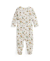 Polo Ralph Lauren Baby Boys' Bear Interlock Round Neck Coverall