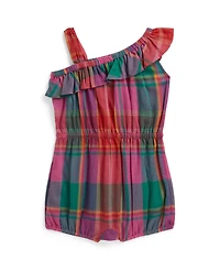 Polo Ralph Lauren Baby Girls' Plaid Ruffled Shortall