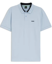 Boss by Hugo Men's Stretch-Cotton Stripe Trims Polo Shirt