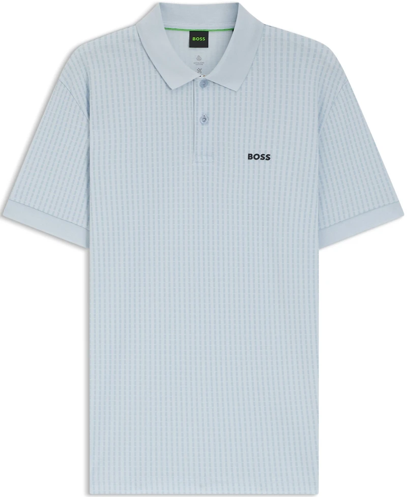 Boss by Hugo Men's Cotton-Pique All-Over Print Polo Shirt