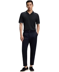 Boss by Hugo Men's Cotton-Linen Johnny Collar Polo Shirt