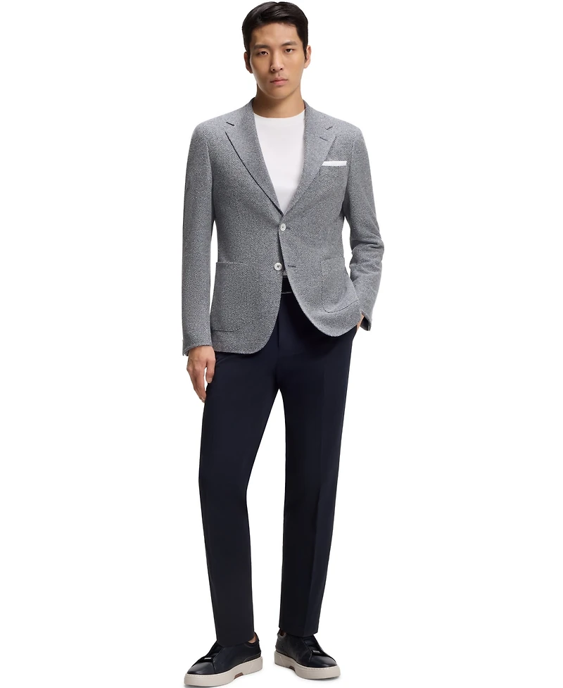 Boss by Hugo Men's Patterned Linen Blend Regular-Fit Blazer