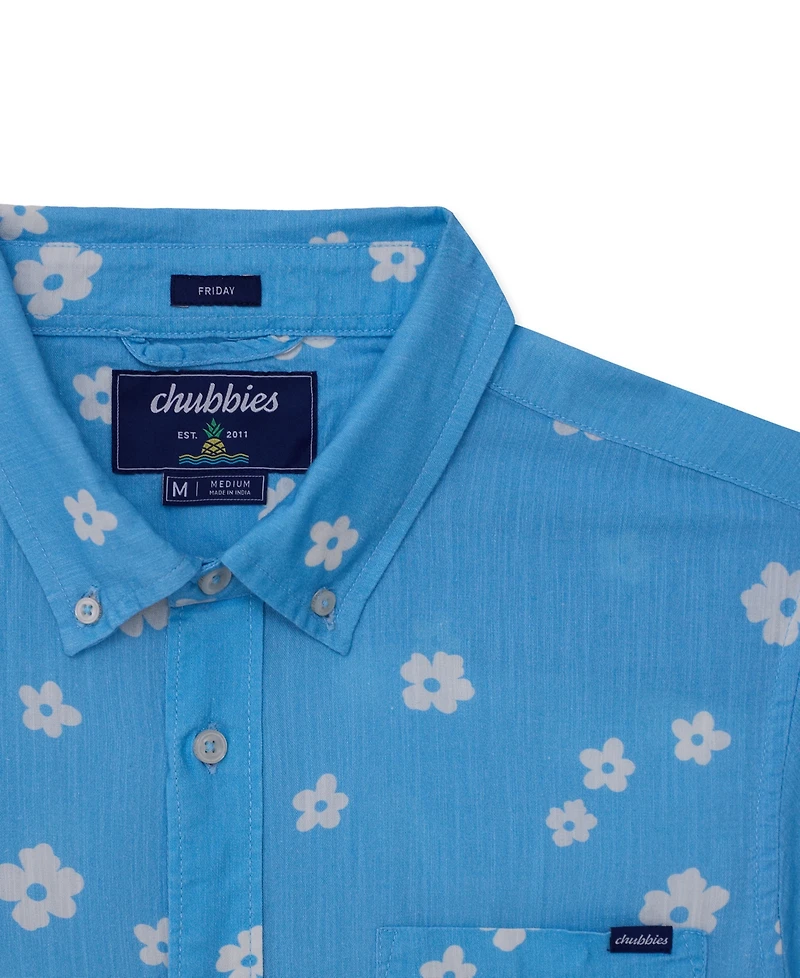Chubbies Men's Sun-Dried Blossom Resort Weave Short-Sleeve Friday Shirt