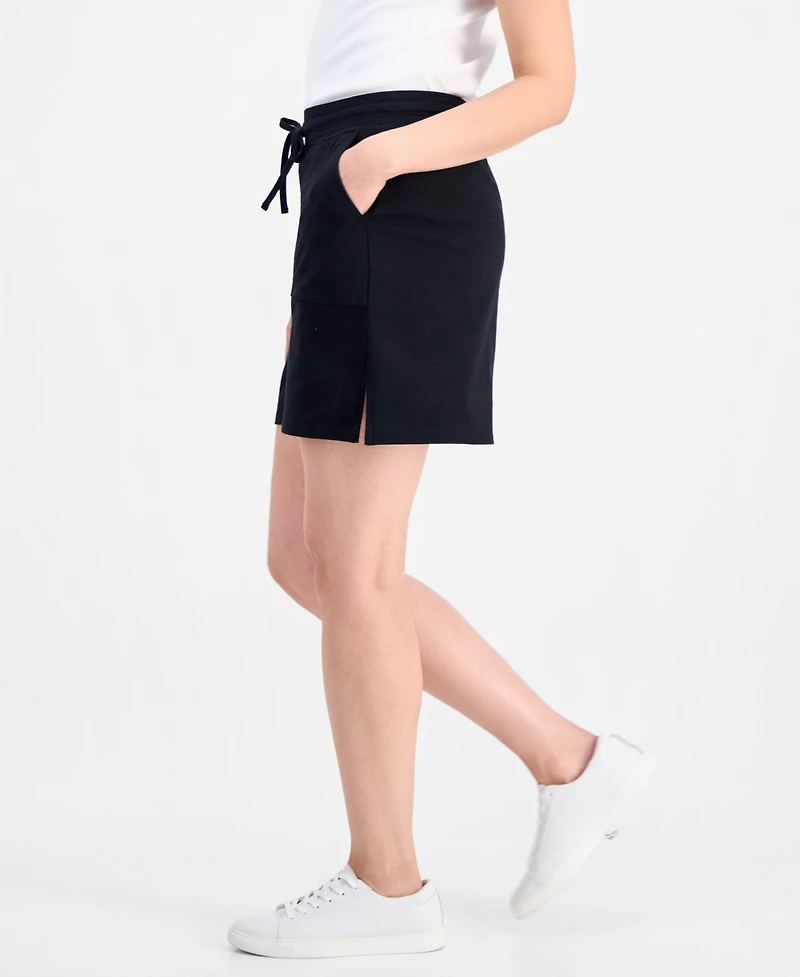 Style & Co Petite Drawstring-Waist Knit Skort, Macy's Exclusive