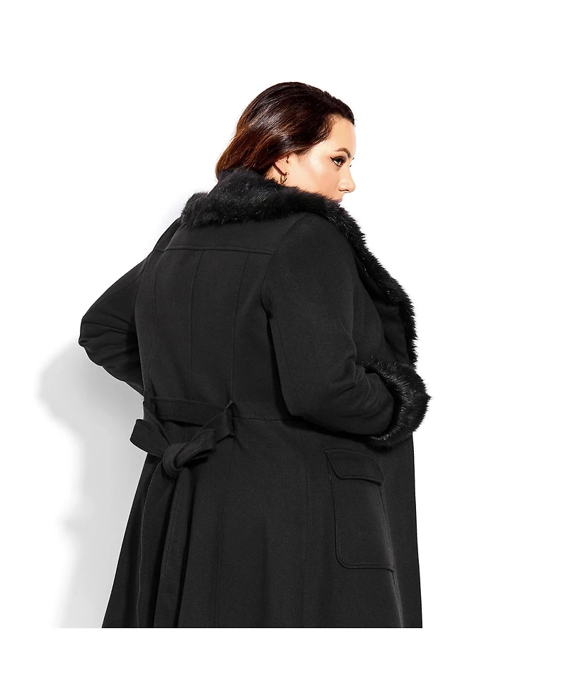 City Chic Women's Make Me Blush Coat
