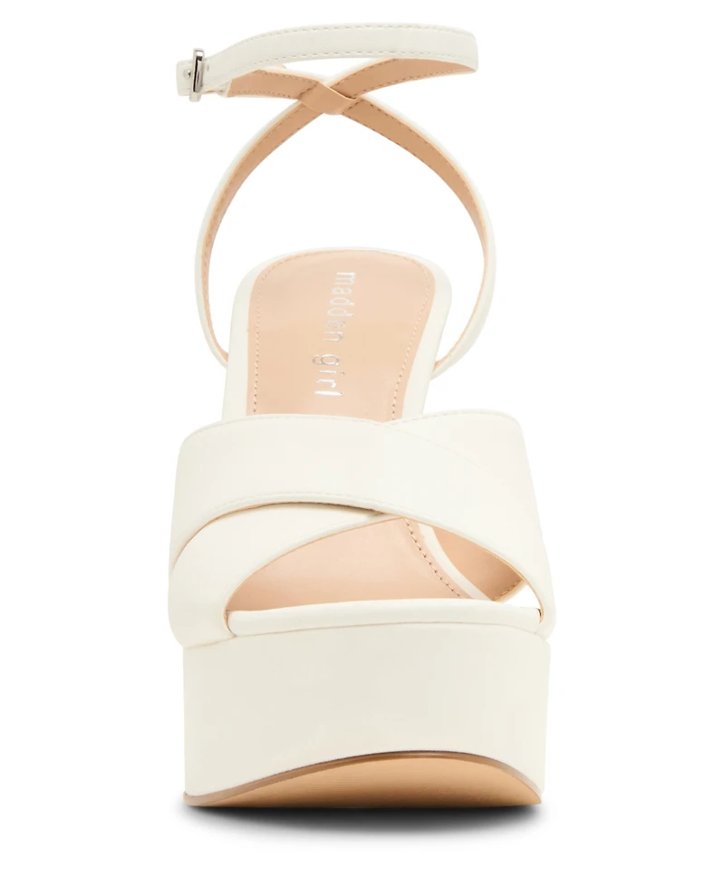 Madden Girl Women's Amber Round Toe Platform Dress Sandals