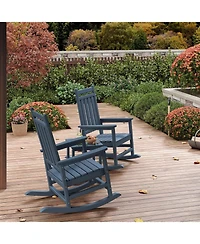 Gaomon Hdpe Weather-Resistant Rocking Adirondack Chai, No Complex Assembly