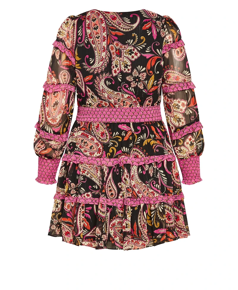 City Chic Women's Plus Hollie Print Dress