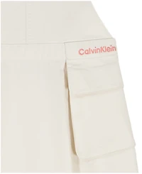 Calvin Klein Girls' 4-6x Short-Sleeve Top and Overall, 2-Piece Set