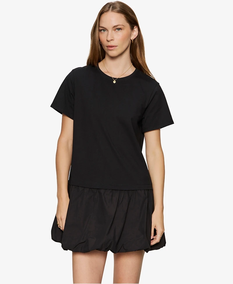 Sanctuary Women's For Keeps Bubble Crew Neck T-Shirt Dress