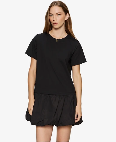 Sanctuary Women's For Keeps Bubble Crew Neck T-Shirt Dress