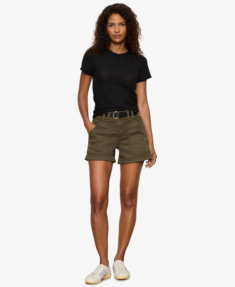 Sanctuary Women's Wander On Cuffed Hem Shorts