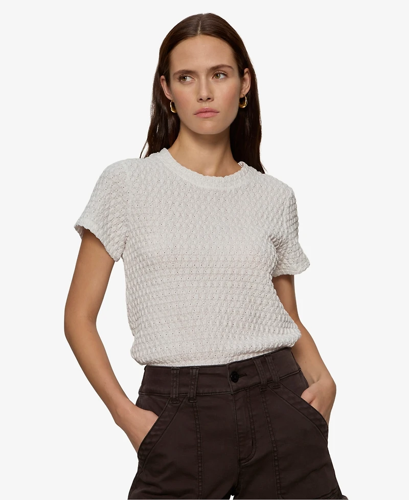 Sanctuary Women's Pucker-Up Textured Knit T-Shirt