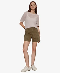 Sanctuary Women's Open Knit Crew Neck Sweater T-Shirt
