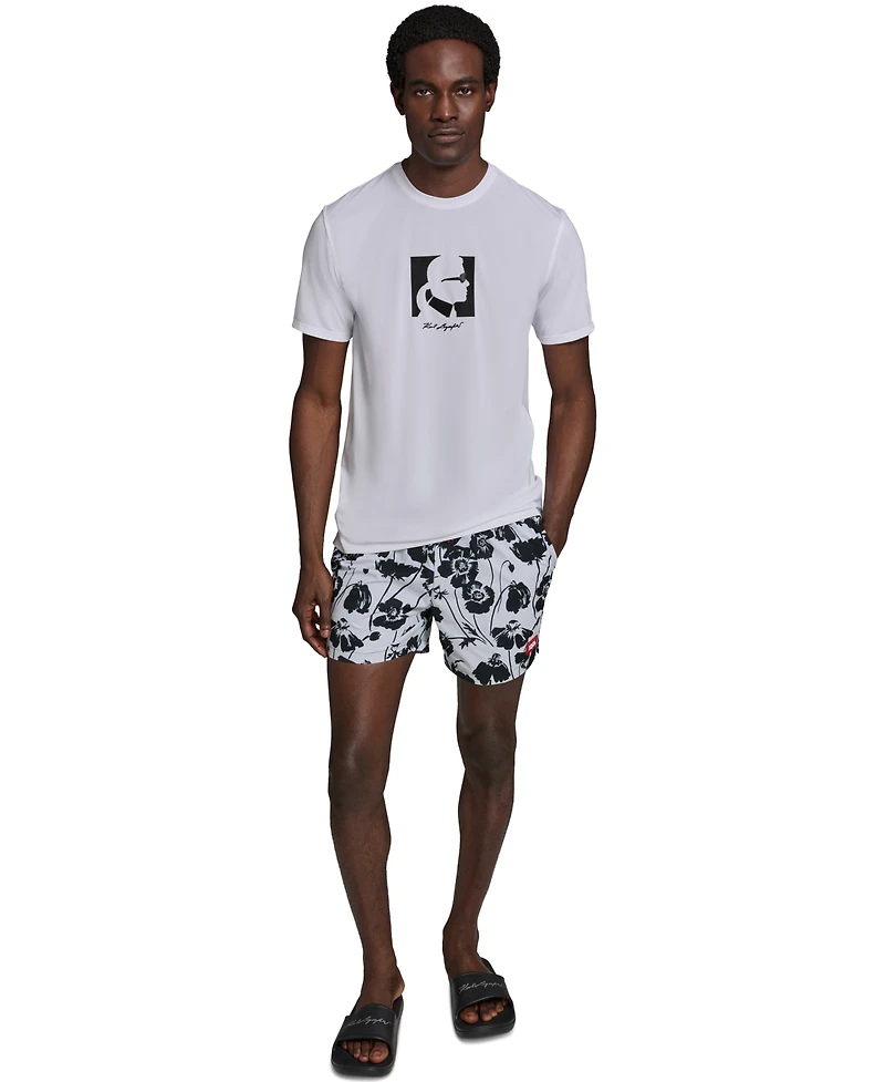 Karl Lagerfeld Paris Men's Short-Sleeve Icon Rashguard