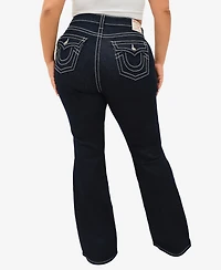 True Religion Women's Plus Becca Bootcut Flap Jeans