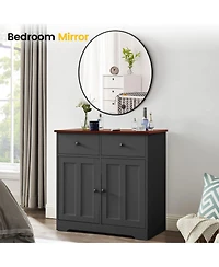 Homfan Round Mirror, Circle Mirrors for Bathrooms, Entryways, Living Rooms, Bedrooms & Vanity Decor