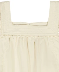 Tommy Hilfiger Girls' 7-16 Twill Ruffle-Sleeve Top