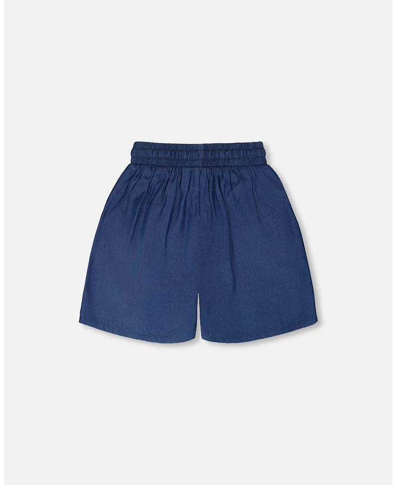 Deux par Deux Big Girls Blue Chambray Bermudas