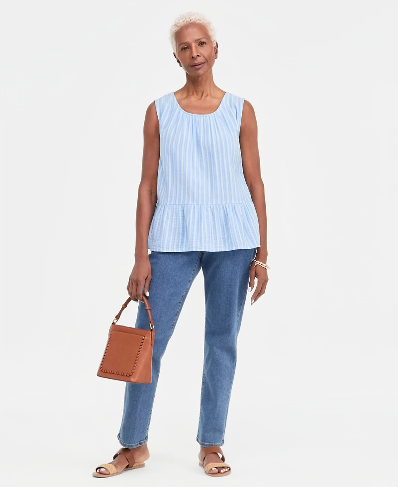 Style & Co Petite Sleeveless Crew Neck Top, Macy's Exclusive