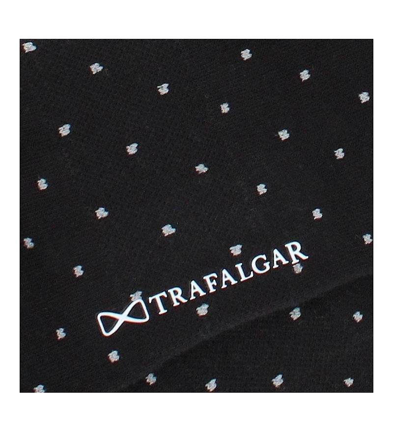 Trafalgar Men's Pierre Polka Dot Mid-Calf Pima Cotton Socks (1 Pair)