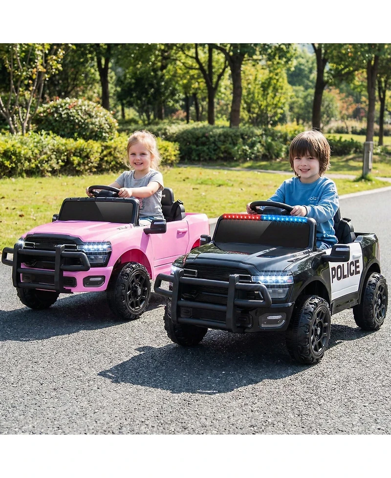 Mecale 12V Kids Ride On Car Licensed Ram 3500 Electric Vehicle with Remote Control-Black