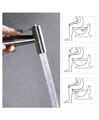 Rainsken Handheld Bidet Sprayer for Toilet, Adjustable Water Pressure Jet Spray, with Bidet Hose