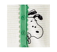 Chinti & Parker Women's Cotton Snoopy Crochet Peekabo Cardigan