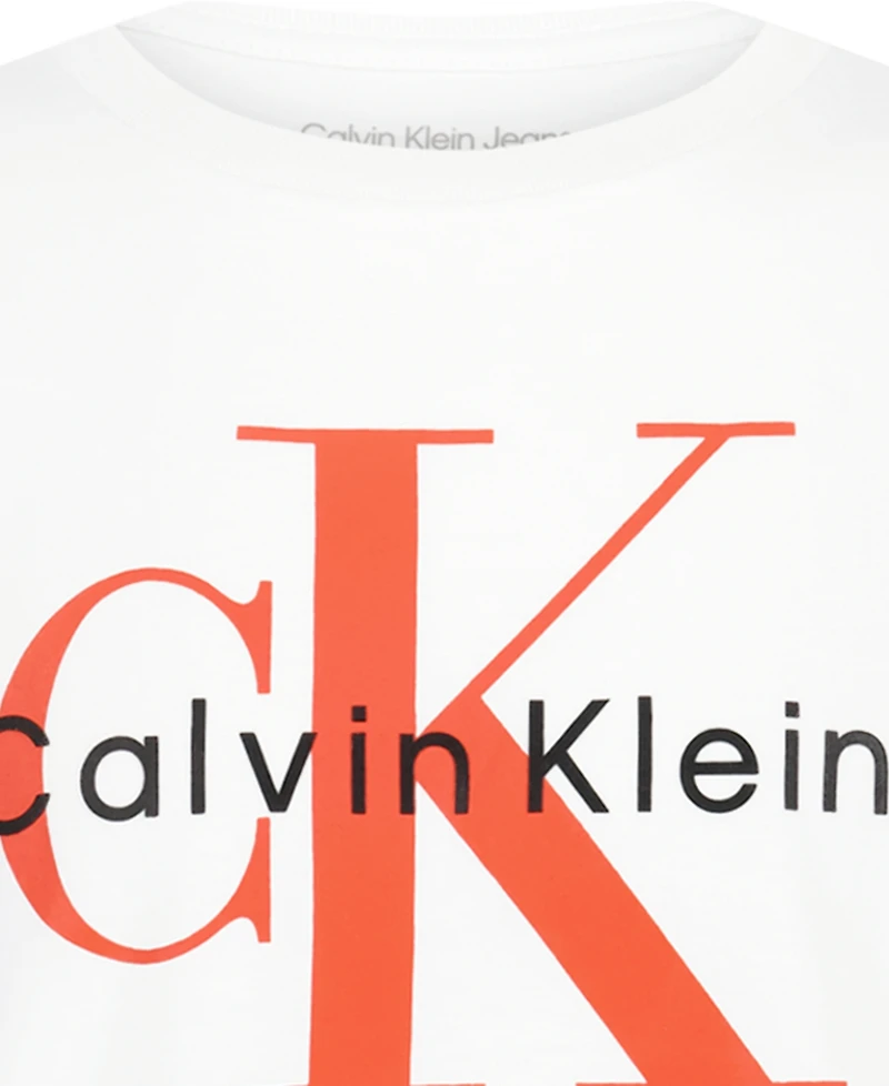 Calvin Klein Boys' 8-20 Monologo Crewneck T-Shirt