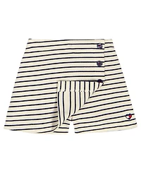 Tommy Hilfiger Baby Girls' Popcorn Pique Striped Top and Wrap Skort, 2-Piece Set