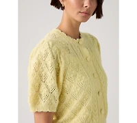 Levi's Women's Pauline Pointelle Short-Sleeve Cardigan