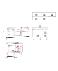 Fm Furniture El Capitan Modular Kitchen Set - Complete Solution for Modern Kitchens with Storage, Kronos