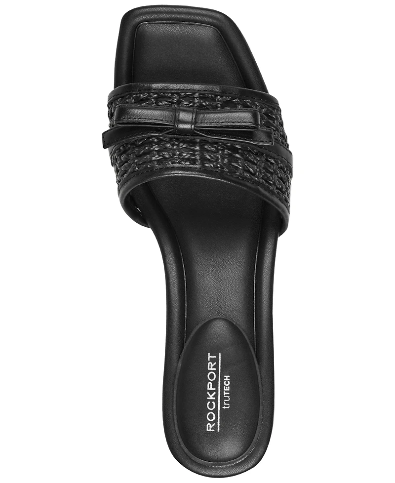 Rockport Women's Clarice Square Toe Slip-On Dress Sandals