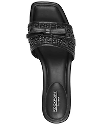 Rockport Women's Clarice Square Toe Slip-On Dress Sandals