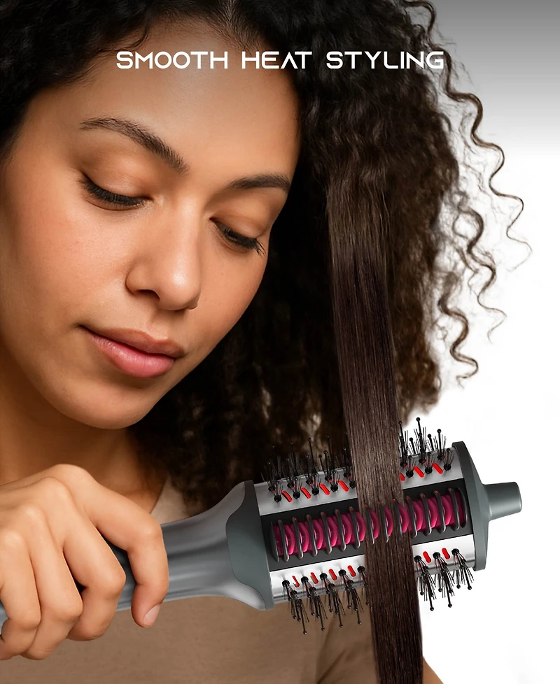 Tzumi Red Light 5-in-1 Dryer Brush and Heat Comb