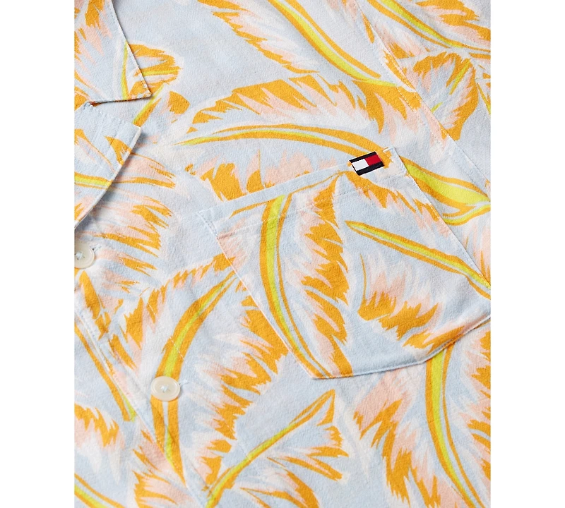 Tommy Hilfiger Men's Short Sleeve Floral Print Woven Shirt