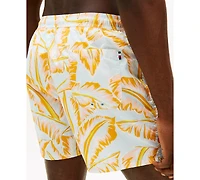 Tommy Hilfiger Men's Print Drawstring 5" Swim Trunks