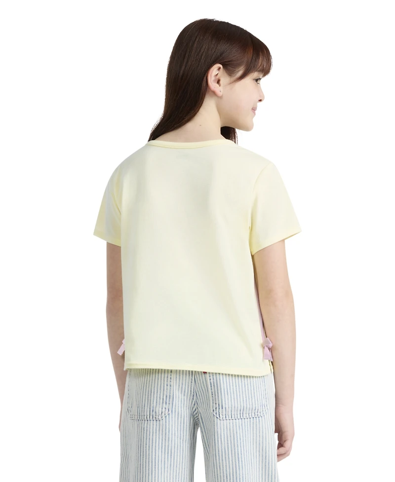 Levi's Girls' 7-16 Daisy Side Tie Round Neck Top