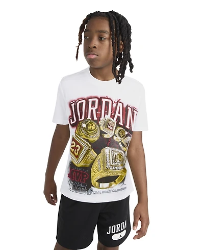 Jordan Boys 8-18 Rings Graphic Print T-Shirt