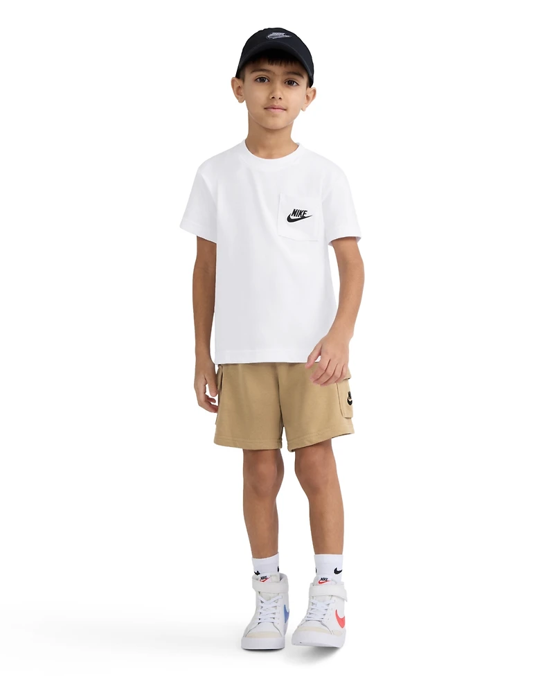 Nike Little Boys Pocket T-Shirt & French Terry Shorts, 2 Piece Set