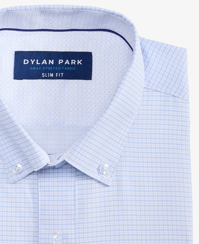 dylan park dress shirt Dylan Park Men's Geometric Performance Stretch Button Down Dress Shirt at Foxvalley Mall in Aurora, IL