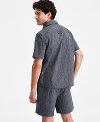 Sun + Stone Men's Jones Striped Short-Sleeve Shirt, Macy's Exclusive