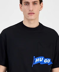 Hugo Boss Men's Cotton Pocket Logo Crewneck T-Shirt