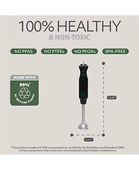 Willow Kitchen 5-Speed Immersion Hand Blender with Turbo Mode - Powerful Blending for Smoothies, Soups, and Baby Food