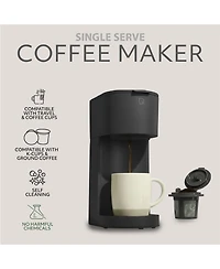 Willow Kitchen Compact Single Serve Coffee Maker - Compatible with K-Cup Pods Ground