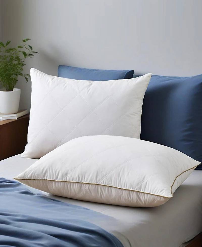 Unikome Medium Firm Diamond Quilted Feather 2-Pack Pillows