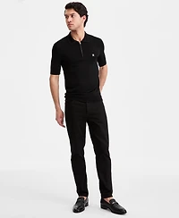 Hugo Boss Men's Jacquard-Accent Half-Zip Polo Shirt