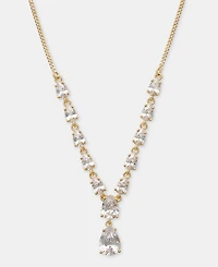 Givenchy Cubic Zirconia Lariat Necklace, 16" + 3" extender